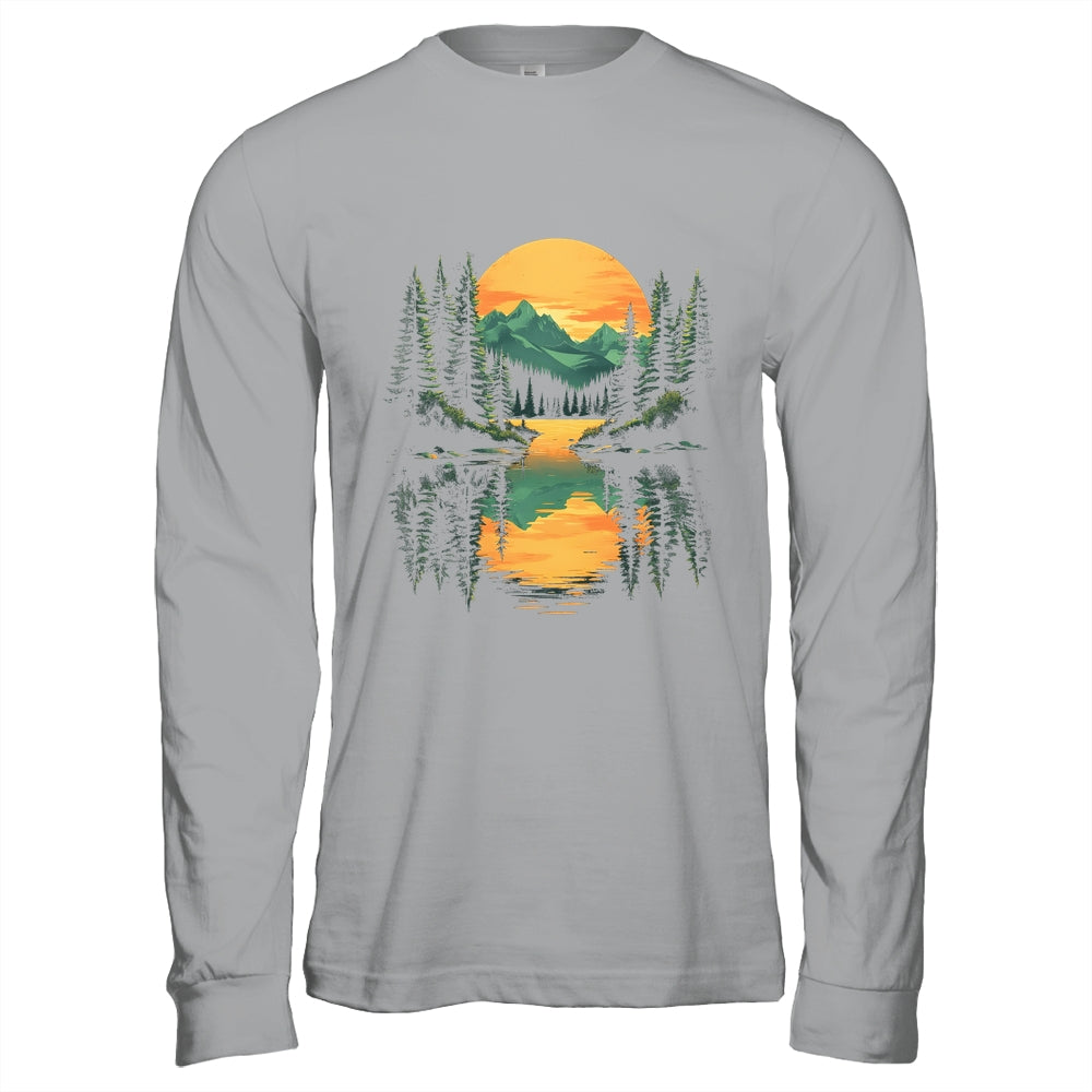 Nature Trees Reflection Forest Outdoor Wildlife Lover Sunset Shirt & Hoodie | siriusteestore