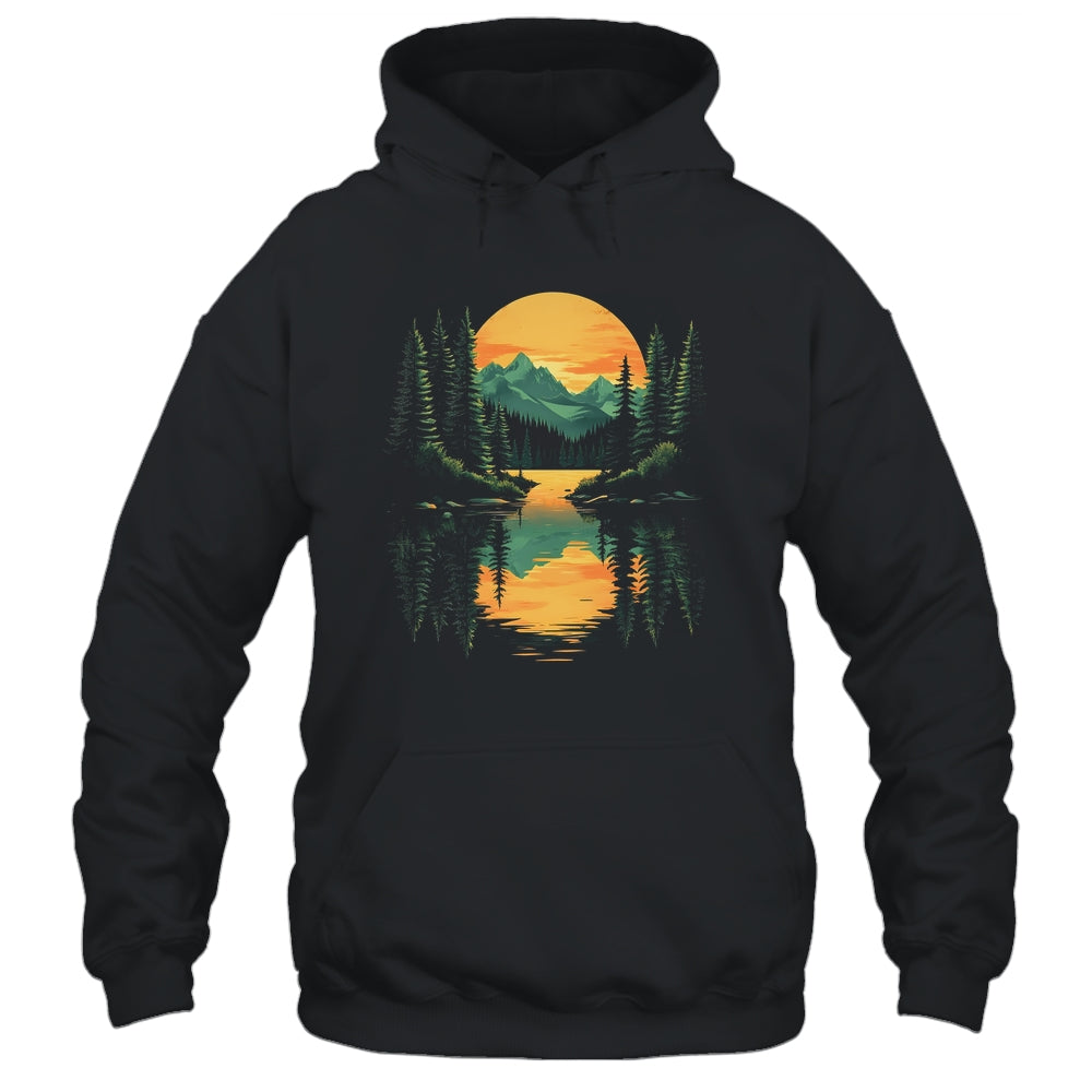 Nature Trees Reflection Forest Outdoor Wildlife Lover Sunset Shirt & Hoodie | siriusteestore