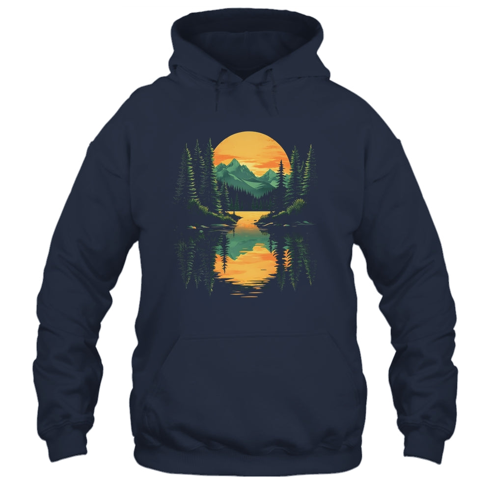 Nature Trees Reflection Forest Outdoor Wildlife Lover Sunset Shirt & Hoodie | siriusteestore
