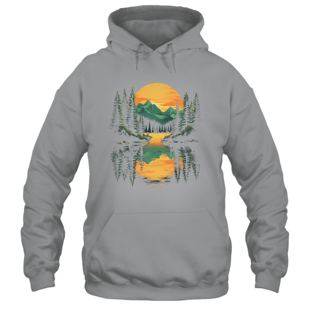Nature Trees Reflection Forest Outdoor Wildlife Lover Sunset Shirt & Hoodie | siriusteestore
