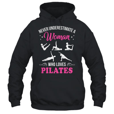 Never Underestimate A Woman Who Loves Pilates Fitness Shirt & Tank Top | siriusteestore