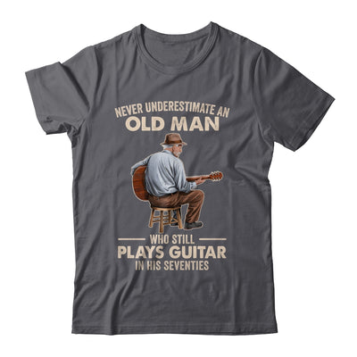 Never Underestimate An Old Man Who Plays Guitar Seventies Shirt & Hoodie | siriusteestore