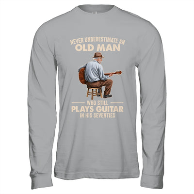 Never Underestimate An Old Man Who Plays Guitar Seventies Shirt & Hoodie | siriusteestore
