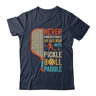 Never Underestimate an Old Man with A Pickleball Paddle Retro Shirt & Hoodie | siriusteestore