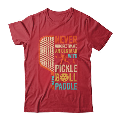 Never Underestimate an Old Man with A Pickleball Paddle Retro Shirt & Hoodie | siriusteestore