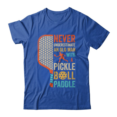 Never Underestimate an Old Man with A Pickleball Paddle Retro Shirt & Hoodie | siriusteestore