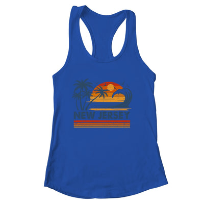 New Jersey Vacation Sunset Cute 70s Vintage Retro Beach Shirt & Tank Top | siriusteestore
