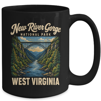 New River Gorge National Park Bridge Rafting Hiking Vintage Mug | siriusteestore