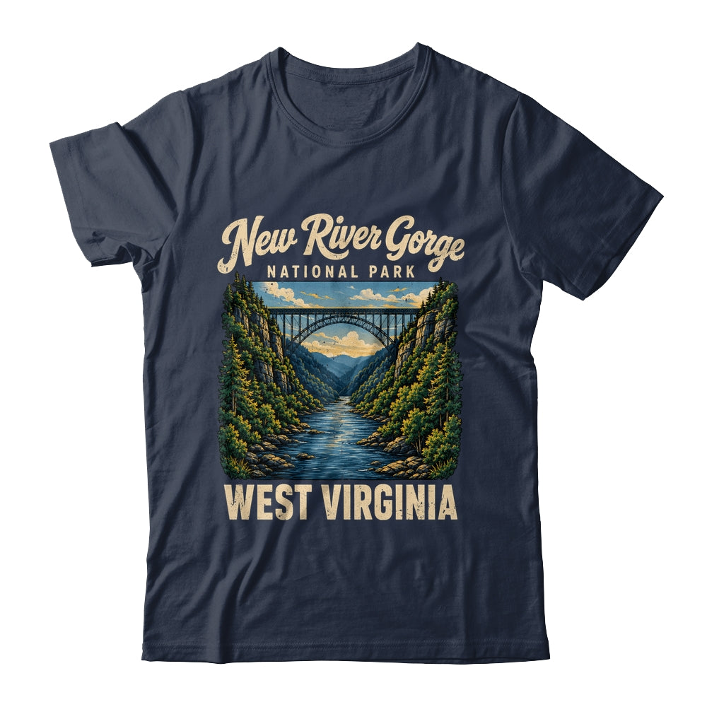 New River Gorge National Park Bridge Rafting Hiking Vintage Shirt & Tank Top | siriusteestore