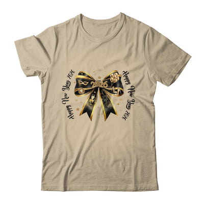 New Year 2026 Coquette Bow New Years Disco Ball Gold Retro Shirt & Hoodie | siriusteestore