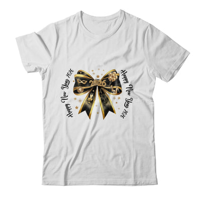 New Year 2026 Coquette Bow New Years Disco Ball Gold Retro Shirt & Hoodie | siriusteestore