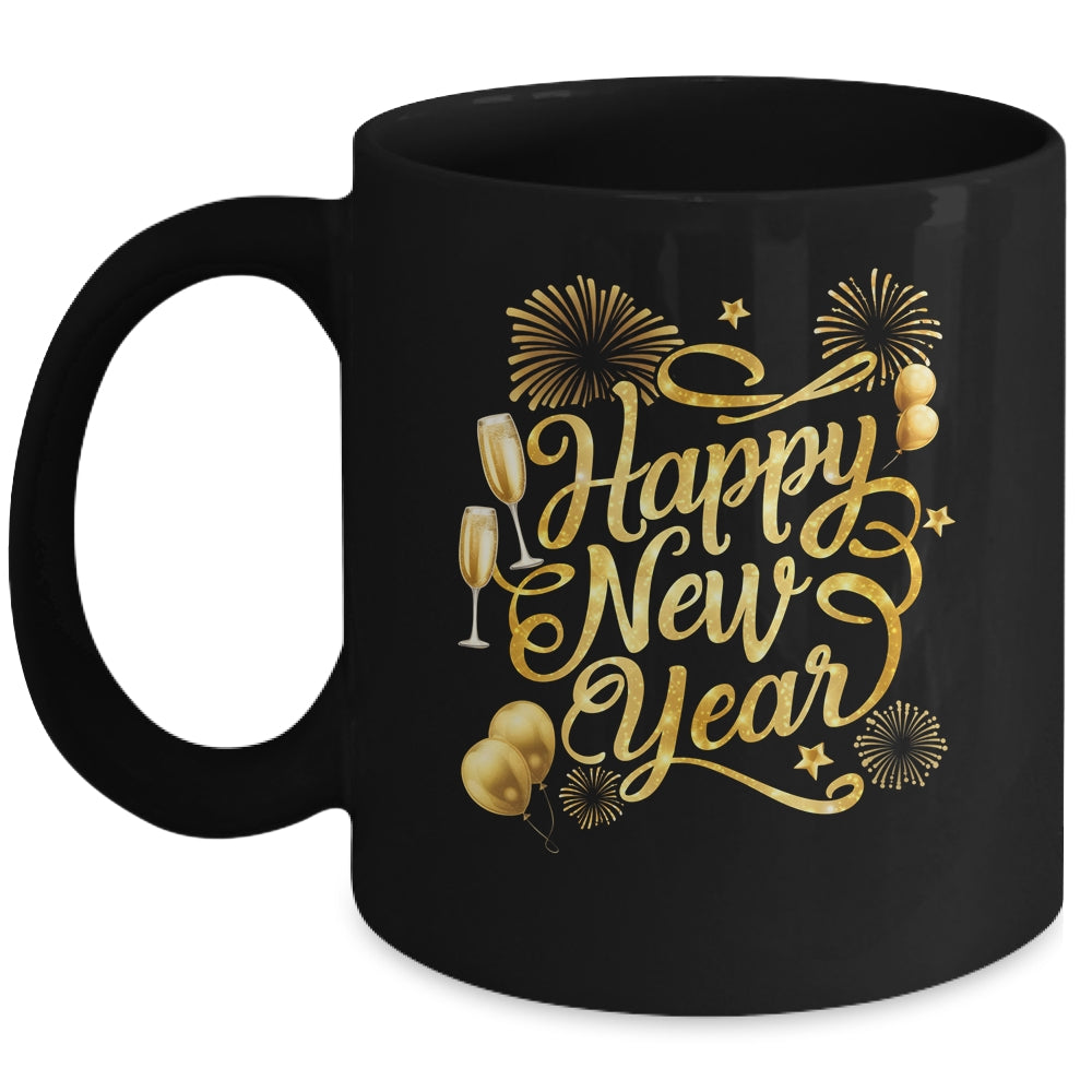 New Years 2025 Eve Party Supplies Happy New Year Fireworks Mug | siriusteestore