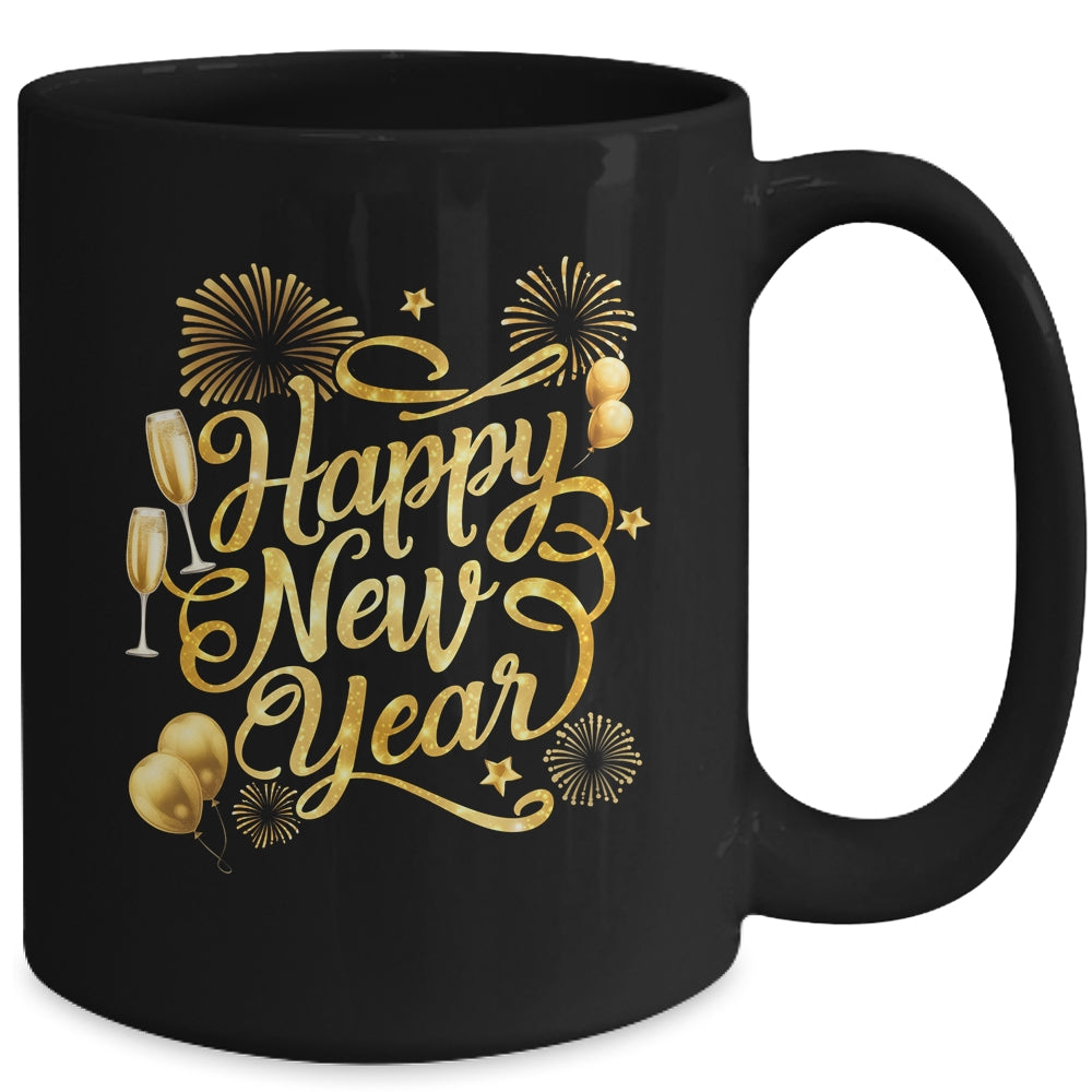 New Years 2025 Eve Party Supplies Happy New Year Fireworks Mug | siriusteestore