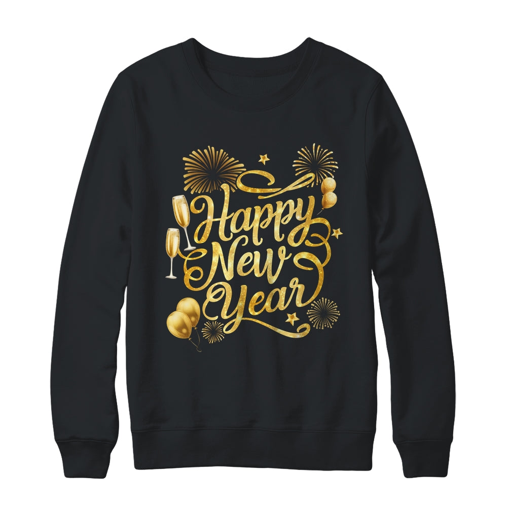 New Years 2025 Eve Party Supplies Happy New Year Fireworks Shirt & Sweatshirt | siriusteestore