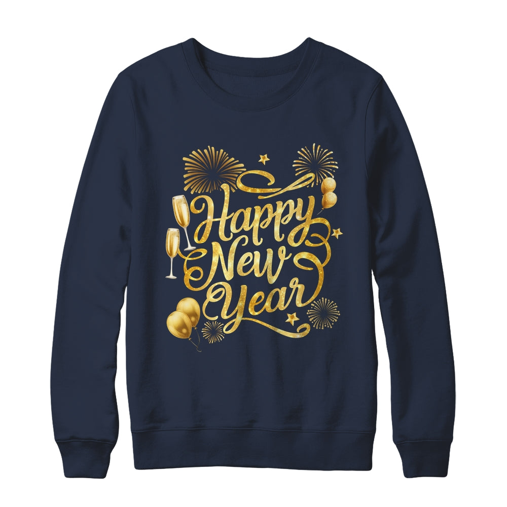 New Years 2025 Eve Party Supplies Happy New Year Fireworks Shirt & Sweatshirt | siriusteestore