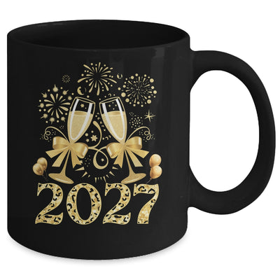 New Years Eve Happy New Year 2026 Firework Leopard Women Mug | siriusteestore