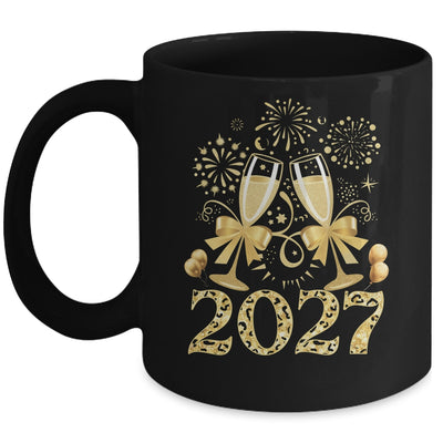 New Years Eve Happy New Year 2026 Firework Leopard Women Mug | siriusteestore