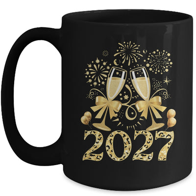 New Years Eve Happy New Year 2026 Firework Leopard Women Mug | siriusteestore