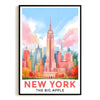 New York City Print Travel Poster Retro Big Apple NY City Souvenir Wall Art Landscape Painting Picture Suitable For Home Room Living Room Office Bedroom Decor Unframed | siriusteestore