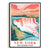 New York Travel Poster Vintage Waterfall Colorful The Empire State Souvenir Wall Art Landscape Print Painting Picture For Home Living Room Office Bedroom Decor Unframed | siriusteestore