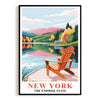New York Travel Print Poster Nature Empire State NY Souvenir Wall Art Landscape Painting Picture Suitable For Home Room Living Room Office Bedroom Decor Unframed | siriusteestore