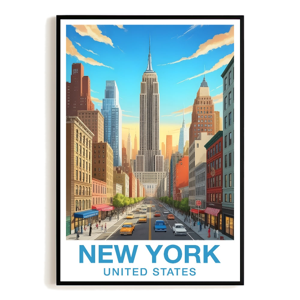 New York Wall Art Vintage Travel Posters Nature City Landscape Picture Prints Suitable For Home Room Living Room Office Bedroom Aesthetic Decor Unframed | siriusteestore