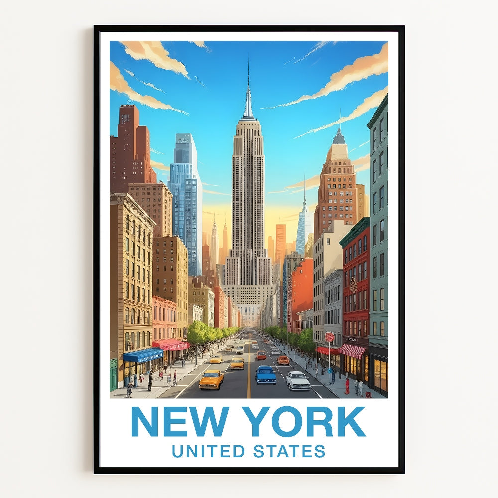 New York Wall Art Vintage Travel Posters Nature City Landscape Picture Prints Suitable For Home Room Living Room Office Bedroom Aesthetic Decor Unframed | siriusteestore