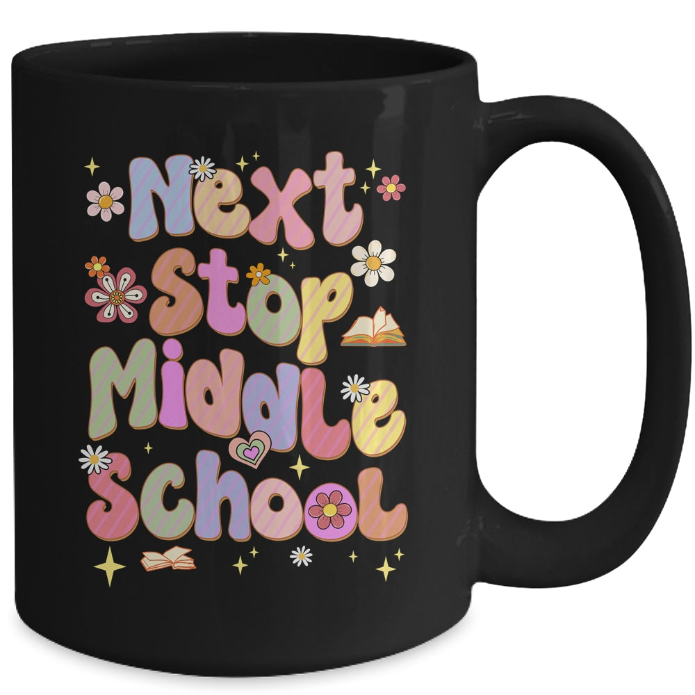 Next Stop Middle School Groovy Elementary School Graduation Mug | siriusteestore