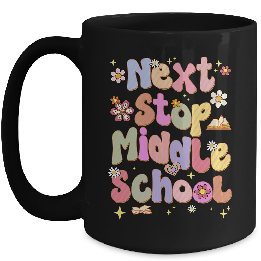 Next Stop Middle School Groovy Elementary School Graduation Mug | siriusteestore