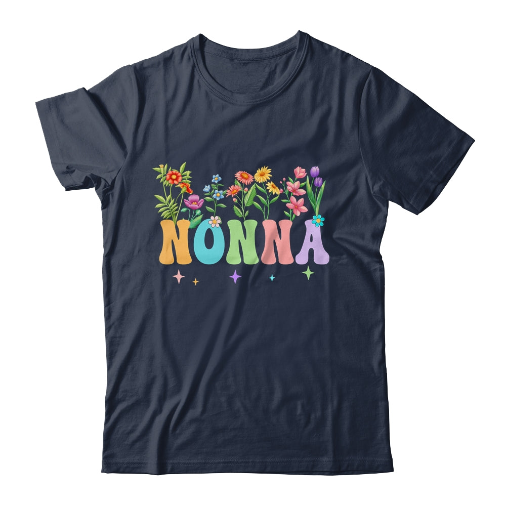 Nonna Women Wildflower Floral Design Nonna Mothers Day Shirt & Tank Top | siriusteestore