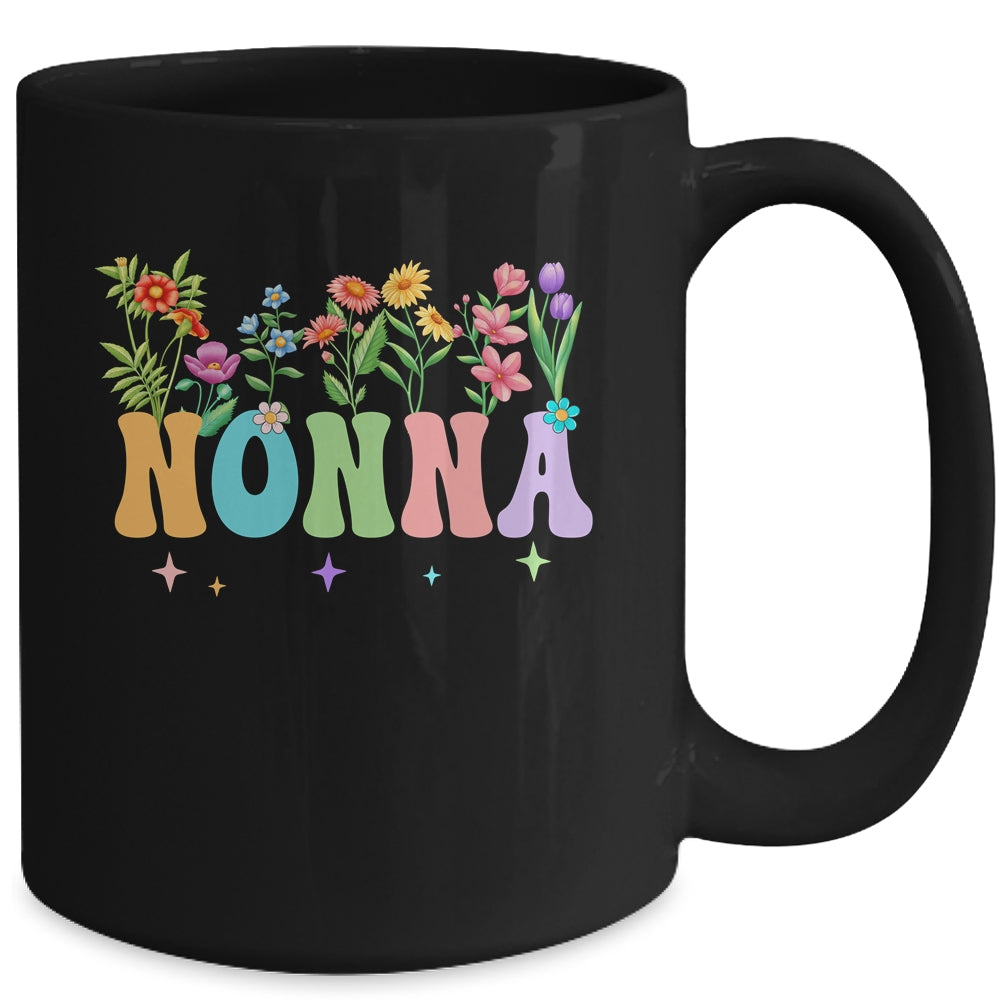 Nonna Women Wildflower Floral Design Nonna Mothers Day Mug | siriusteestore