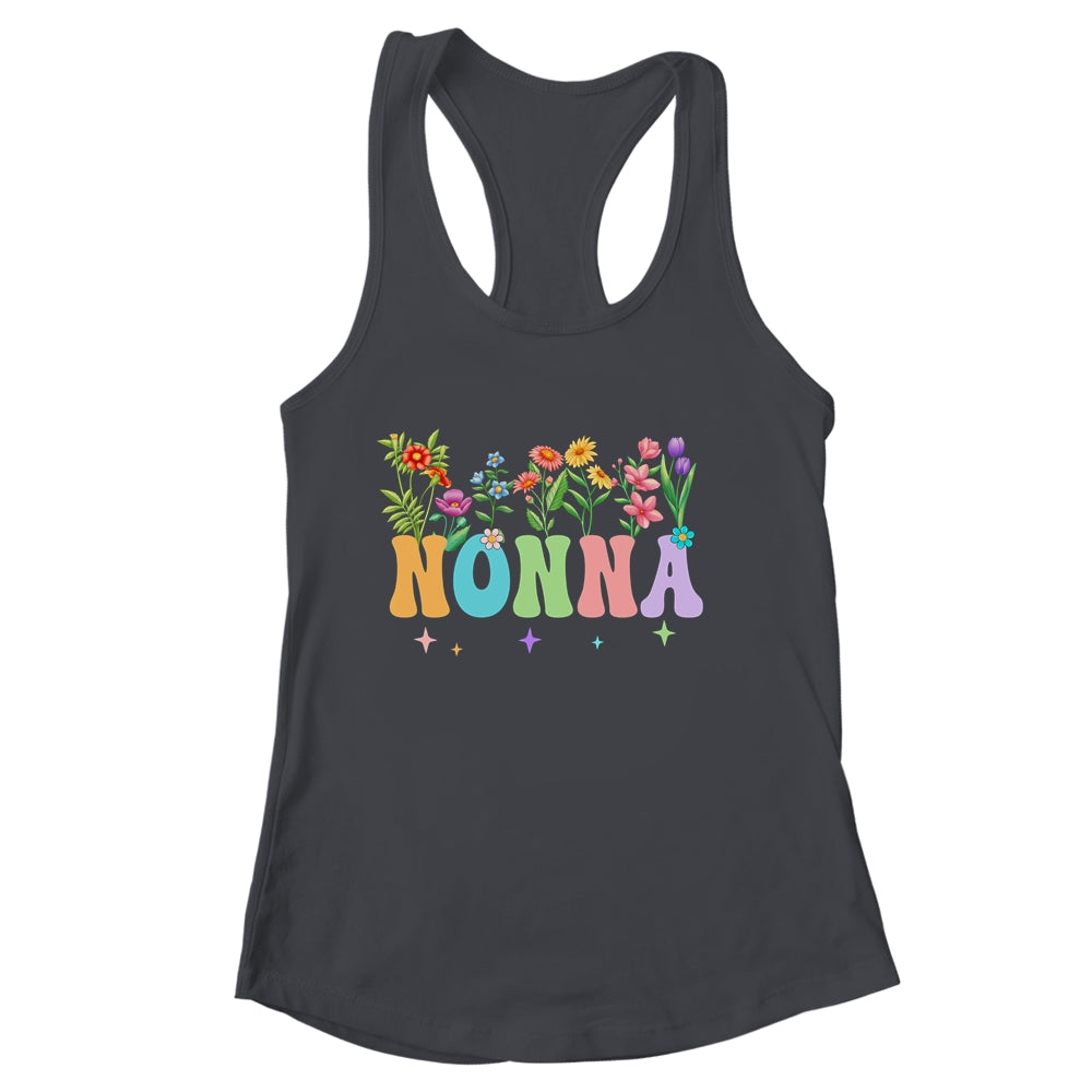 Nonna Women Wildflower Floral Design Nonna Mothers Day Shirt & Tank Top | siriusteestore