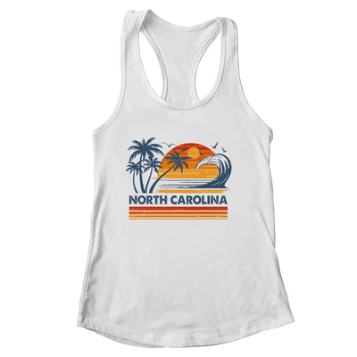 North Carolina Vacation Sunset Cute 70s Vintage Retro Beach Shirt & Tank Top | siriusteestore