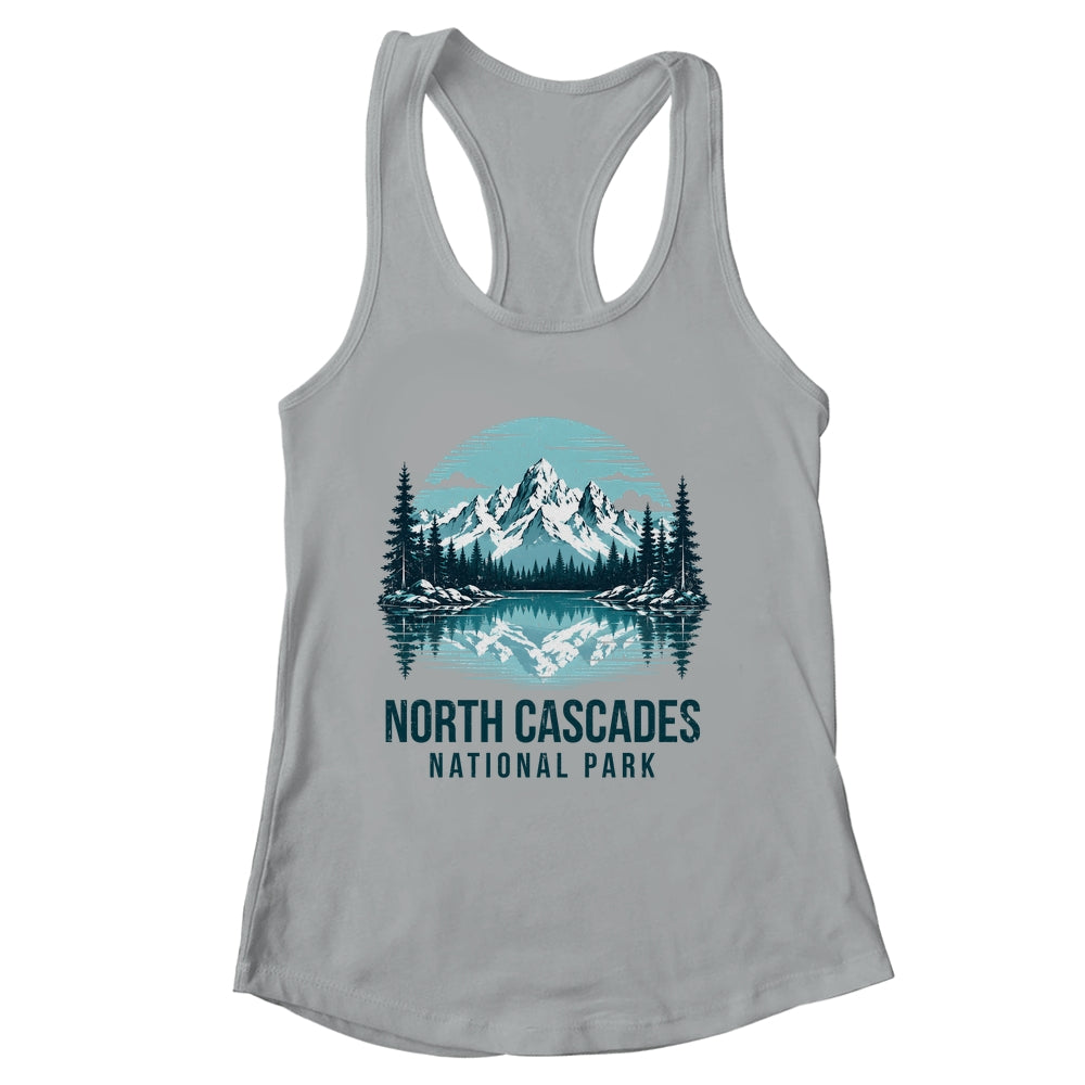 North Cascades National Park Retro Mountain Lake Outdoor Hiking Shirt & Tank Top | siriusteestore