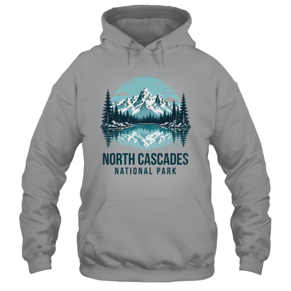 North Cascades National Park Retro Mountain Lake Outdoor Hiking Shirt & Tank Top | siriusteestore