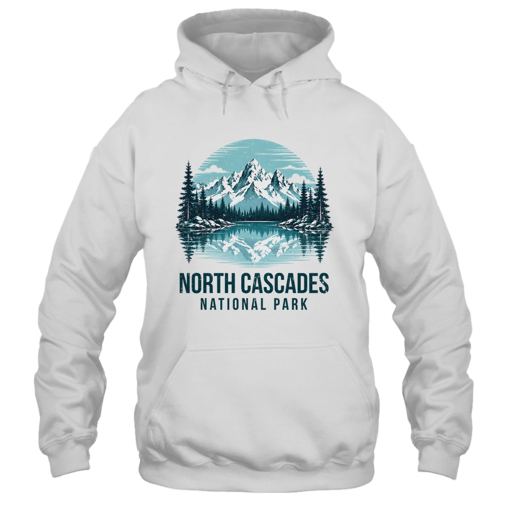 North Cascades National Park Retro Mountain Lake Outdoor Hiking Shirt & Tank Top | siriusteestore
