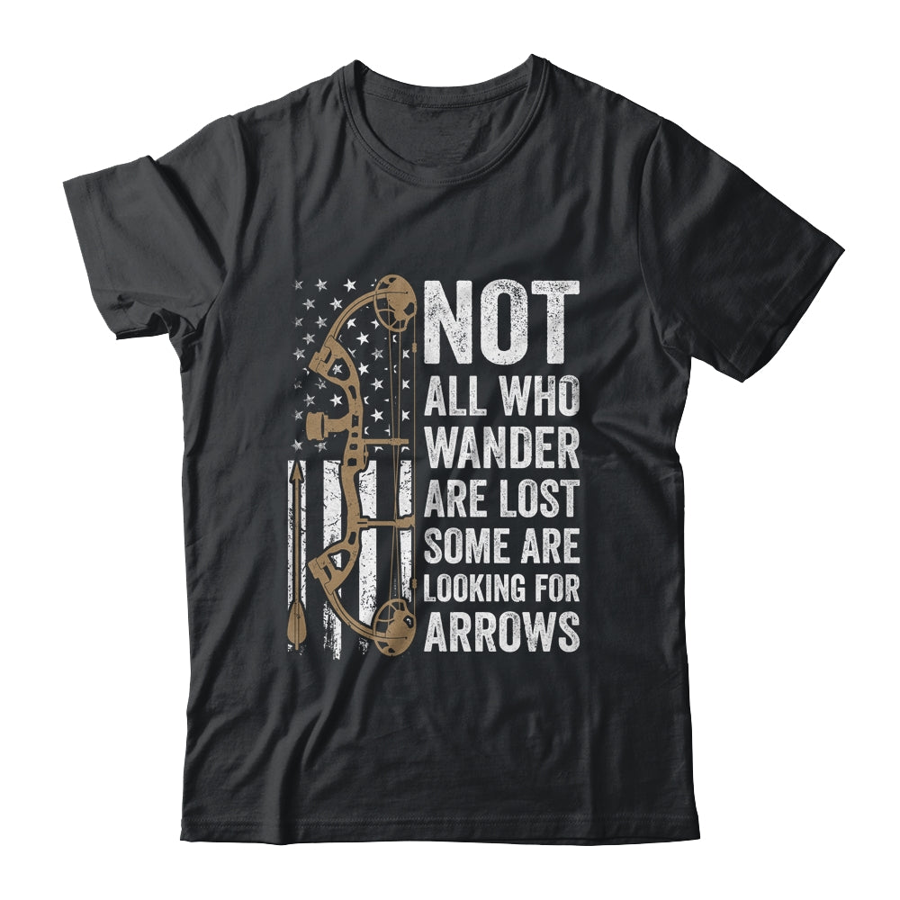Not All Who Wander Are Lost Bow Funny Archery American Flag Shirt & Hoodie | siriusteestore