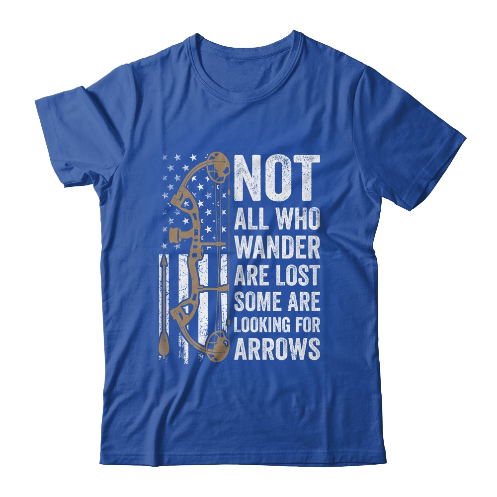 Not All Who Wander Are Lost Bow Funny Archery American Flag Shirt & Hoodie | siriusteestore