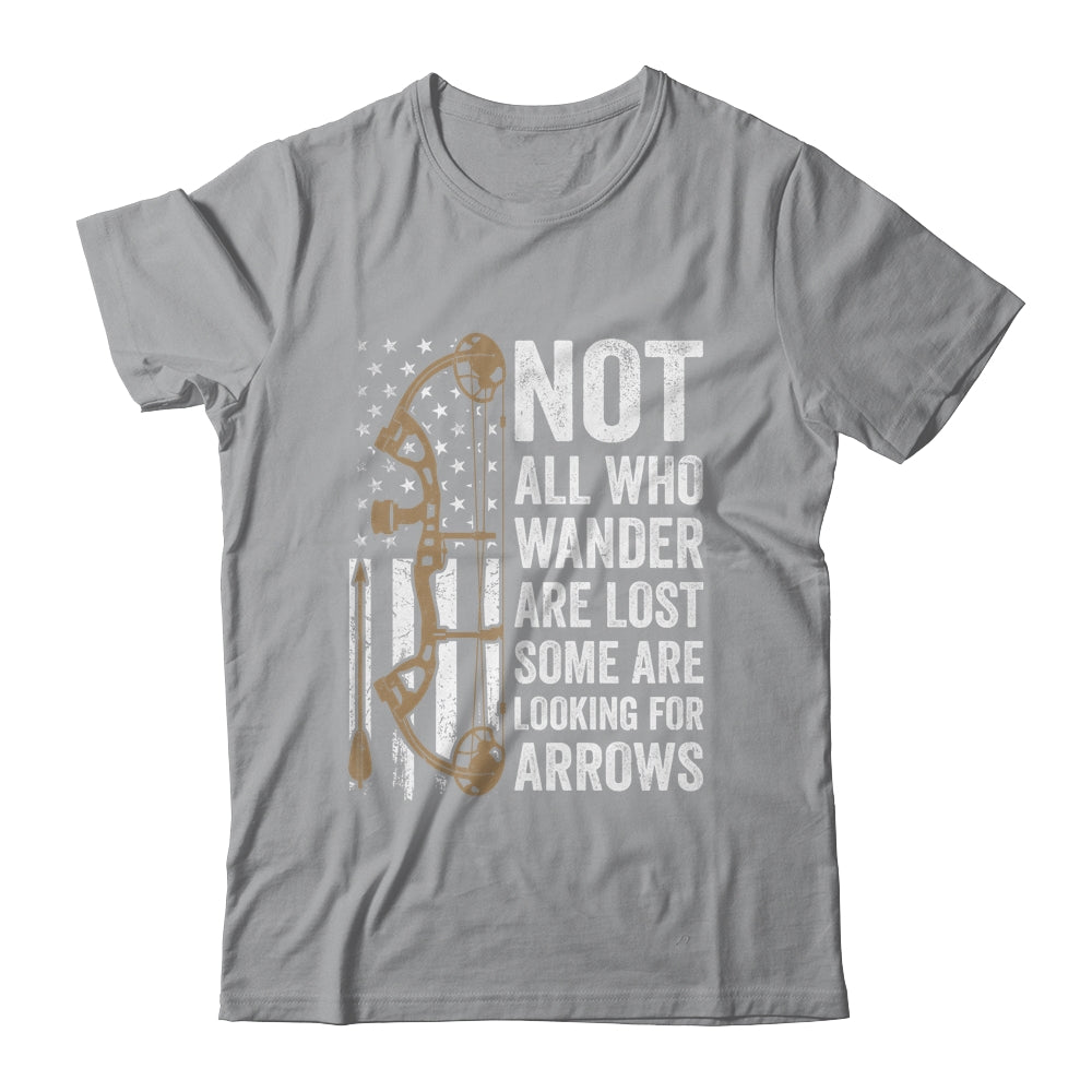 Not All Who Wander Are Lost Bow Funny Archery American Flag Shirt & Hoodie | siriusteestore
