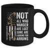 Not All Who Wander Are Lost Bow Funny Archery American Flag Mug | siriusteestore