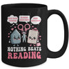 Nothing Beats Reading Book Librarian Rock Paper Scissors Mug | siriusteestore