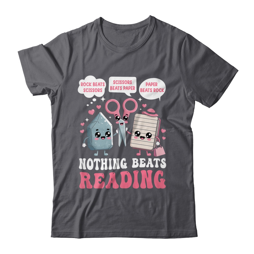 Nothing Beats Reading Book Librarian Rock Paper Scissors Shirt & Hoodie | siriusteestore