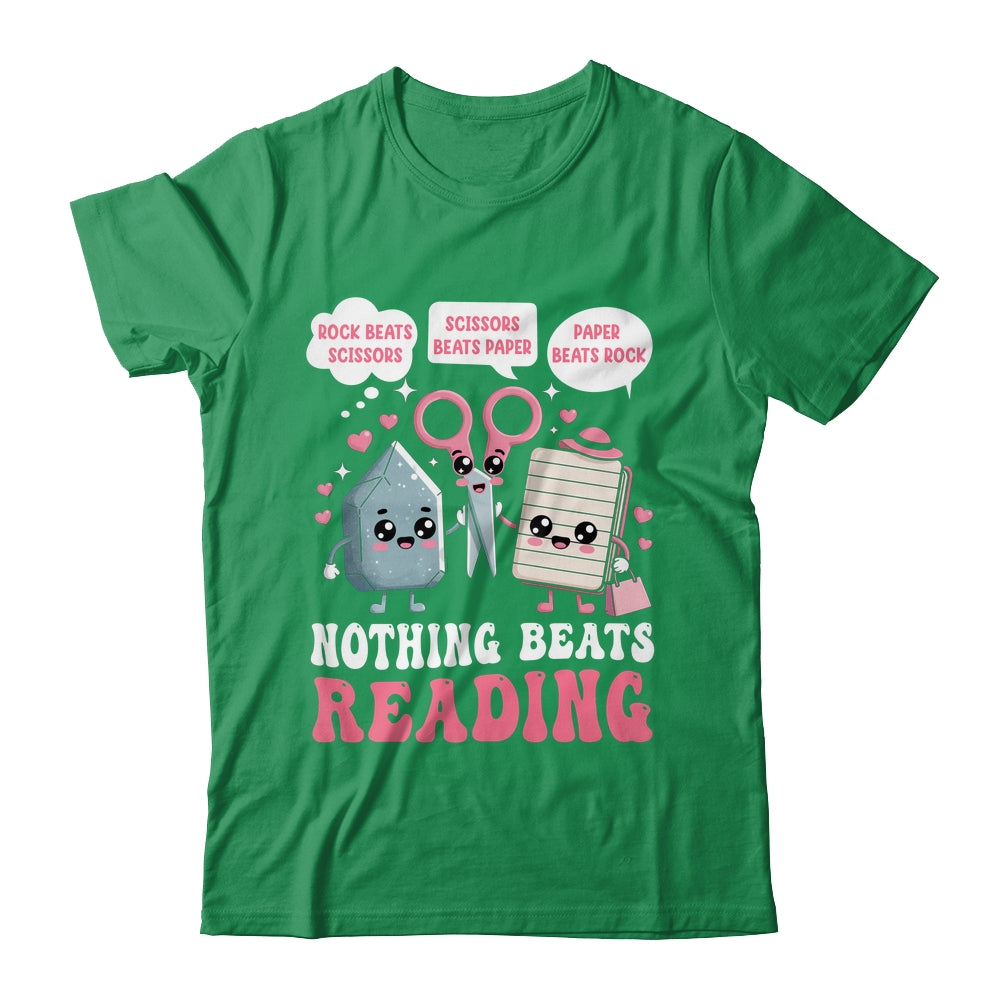 Nothing Beats Reading Book Librarian Rock Paper Scissors Shirt & Hoodie | siriusteestore