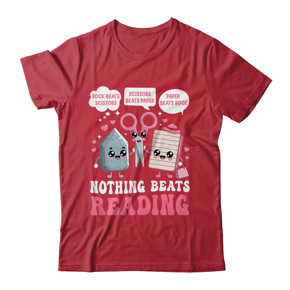 Nothing Beats Reading Book Librarian Rock Paper Scissors Shirt & Hoodie | siriusteestore