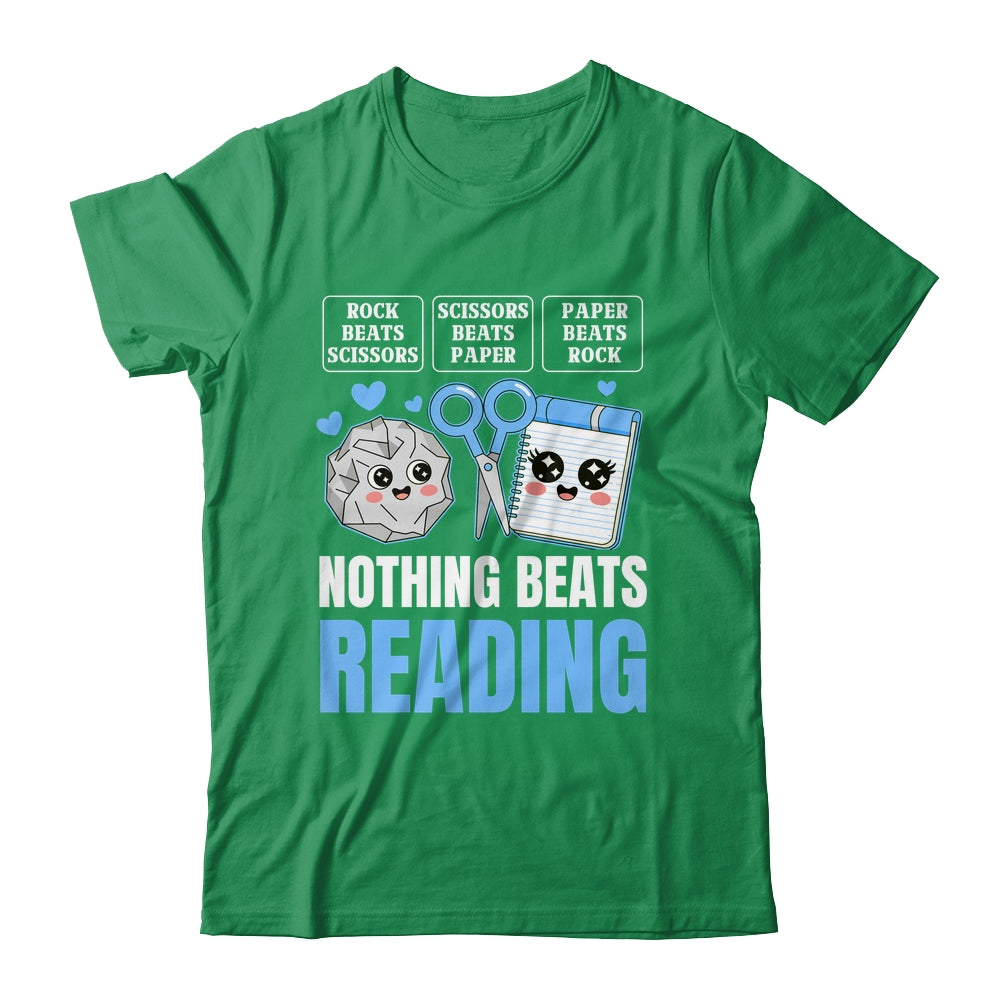 Nothing Beats Reading Rock Paper Scissors Funny Book Lover Shirt & Hoodie | siriusteestore