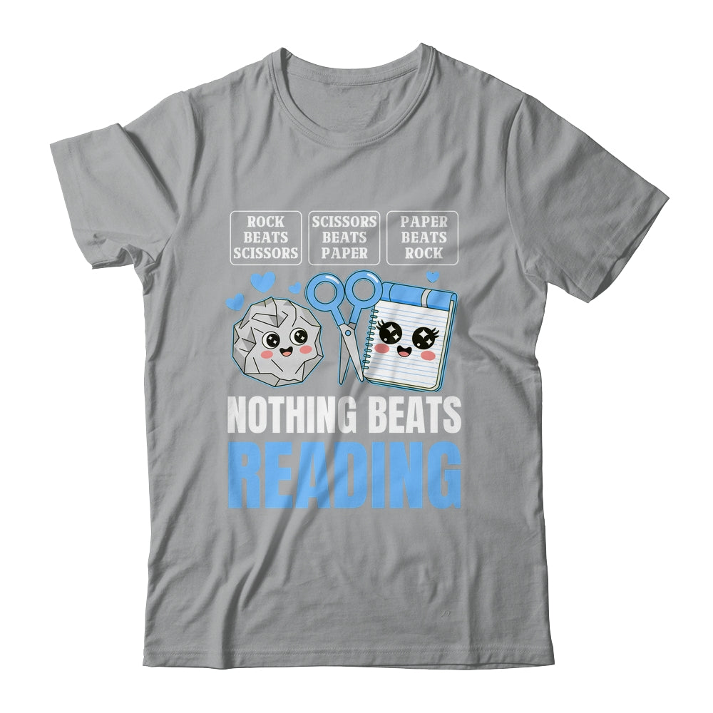 Nothing Beats Reading Rock Paper Scissors Funny Book Lover Shirt & Hoodie | siriusteestore