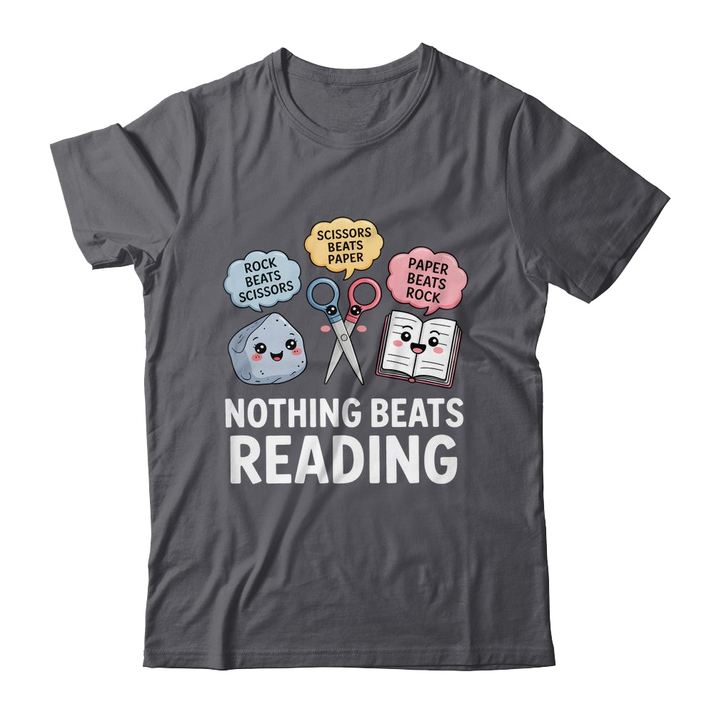Nothing Beats Reading Rock Paper Scissors Funny Reading Book Shirt & Hoodie | siriusteestore