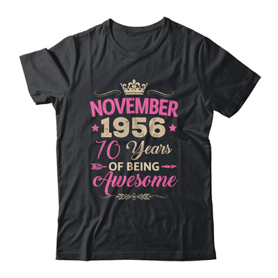 November 1956 70 Years Of Being Awesome Retro 70th Birthday Shirt & Tank Top | siriusteestore