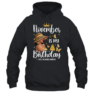 November Is My Birthday African American Woman Birthday Queen Shirt & Tank Top | siriusteestore