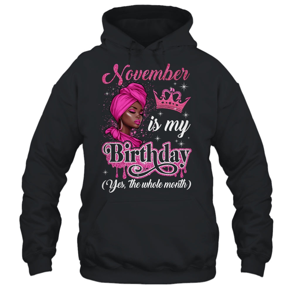 November Is My Birthday African Black Women Birthday Queen Shirt & Tank Top | siriusteestore